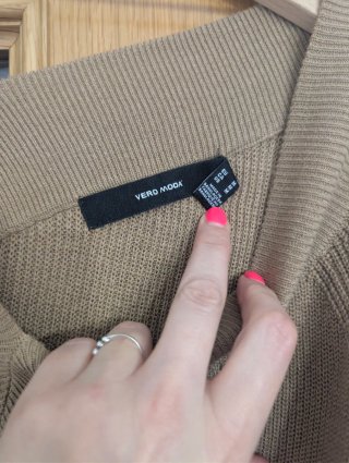 Jersey pico mujer marrón talla única