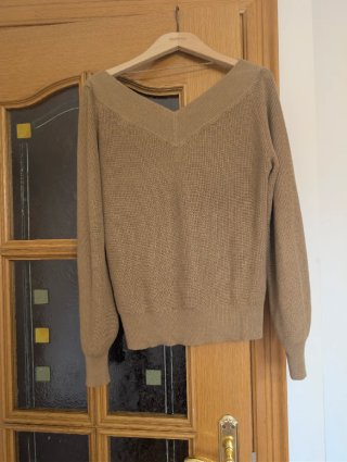 Jersey pico mujer marrón talla única