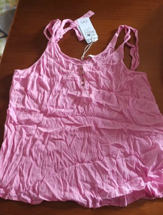 Camiseta tirantes rosa talla L