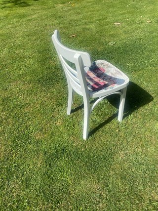 Sedia Thonet Bianca con Design Floreale