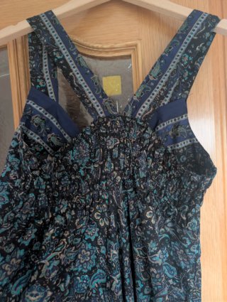 Vestido largo estampado mujer