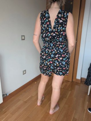 Mono corto estampado floral mujer