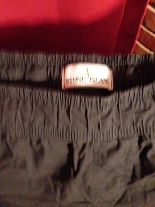 Stone Island Pantalón Corto Negro