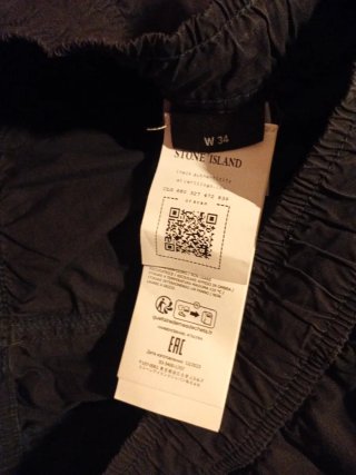 Stone Island Pantalón Corto Negro