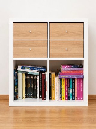 Mueble Estantería Ikea Blanco y Madera