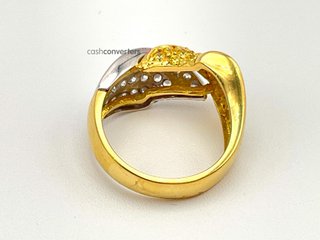 anillo oro 18k con circonita