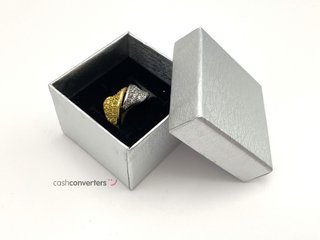 anillo oro 18k con circonita