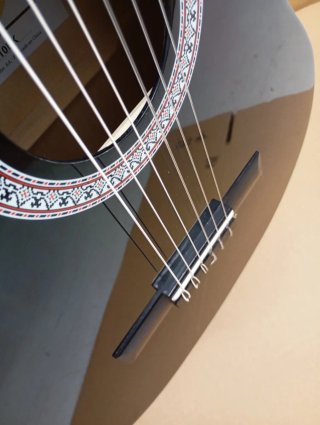 Guitarra Rocío Negra amplificada con OS1