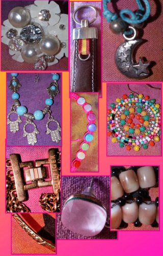 PULSERAS/PENDIENTES/ANILLO/LLAVEROS:1X1€