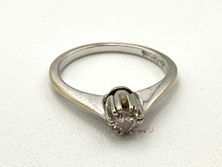 anillo oro 14k con diamante