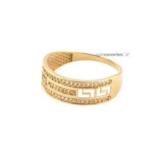 anillo oro 18k con piedra con circonita