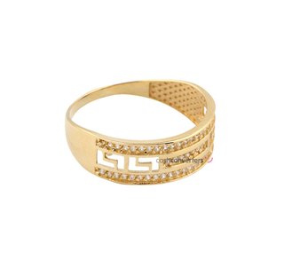 anillo oro 18k con piedra con circonita