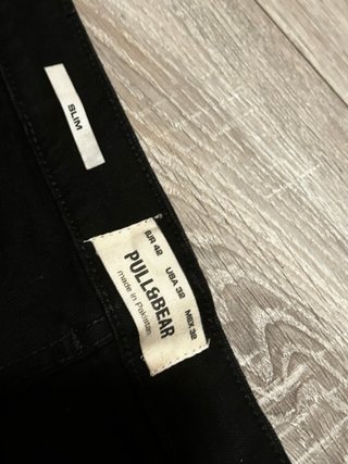 Bermuda vaquera Pull&Bear Slim negra Talla 42