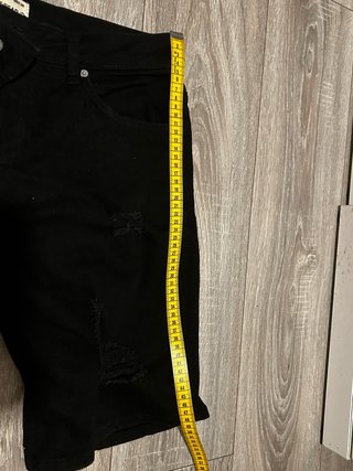 Bermuda vaquera Pull&Bear Slim negra Talla 42