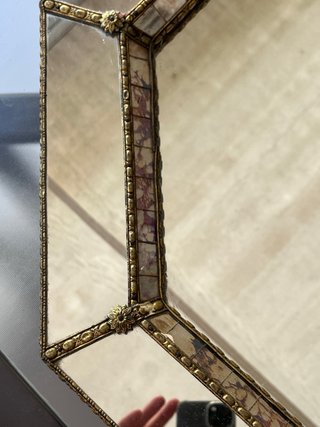 Espejo Octogonal Estilo Veneciano Dorado