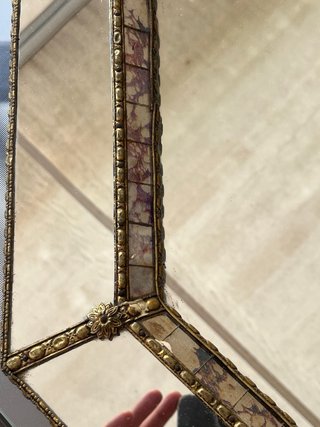 Espejo Octogonal Estilo Veneciano Dorado