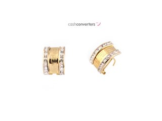 pendientes oro 18k con piedra con circonita