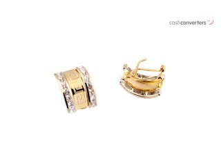 pendientes oro 18k con piedra con circonita