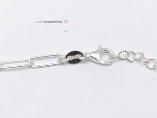 collar plata 925mm con piedra con perla 22cm