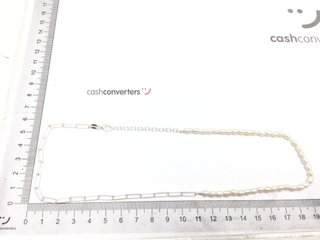 collar plata 925mm con piedra con perla 22cm
