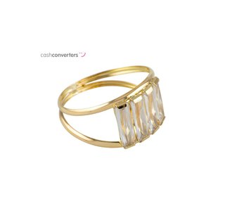 anillo oro 18k con piedra con circonita t. 18 (18,47 mm)