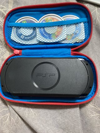 Consola PSP Sony Negra con funda y juegos