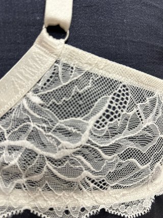 Sujetador Armani Aros Encaje Elegante Blanco