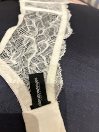 Sujetador Armani Aros Encaje Elegante Blanco