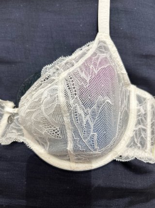 Sujetador Armani Aros Encaje Elegante Blanco