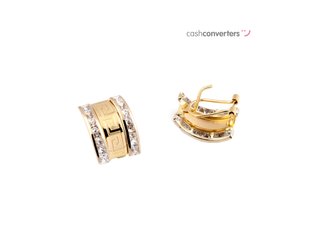pendientes oro 18k con piedra con circonita