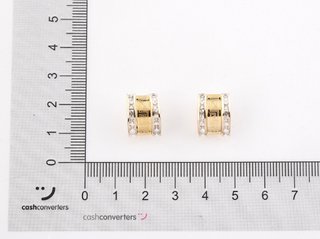 pendientes oro 18k con piedra con circonita