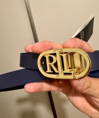 Ralph Lauren Cinturón de mujer de piel texturizada