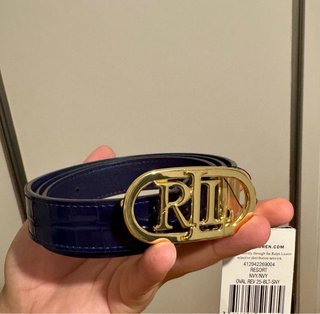 Ralph Lauren Cinturón de mujer de piel texturizada