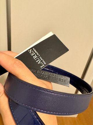 Ralph Lauren Cinturón de mujer de piel texturizada