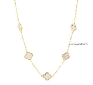 collar oro 18k con piedra 22cm