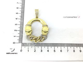 colgante oro 18k con piedra con circonita