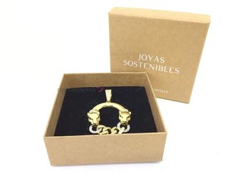 colgante oro 18k con piedra con circonita