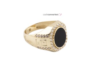 sello oro 18k con piedra