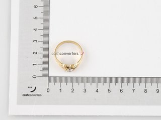 anillo oro 18k con piedra con circonita