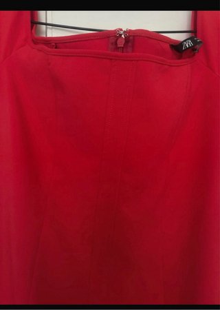 Vestido Largo Zara Rojo