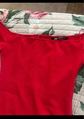 Vestido Largo Zara Rojo