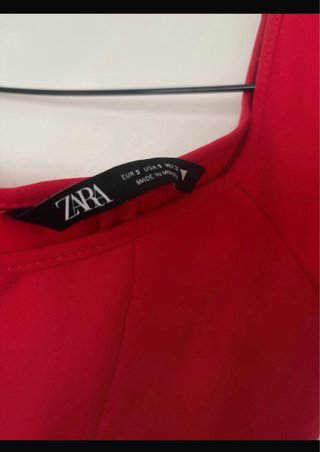 Vestido Largo Zara Rojo
