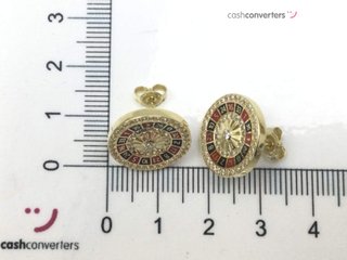 pendientes oro 18k con circonita
