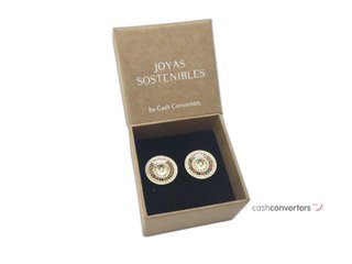 pendientes oro 18k con circonita
