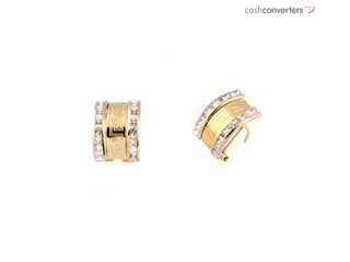 pendientes oro 18k con piedra con circonita