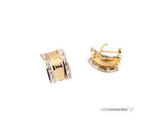pendientes oro 18k con piedra con circonita