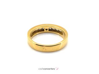 alianza oro 18k con piedra con diamante