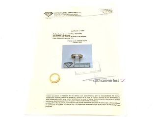 alianza oro 18k con piedra con diamante