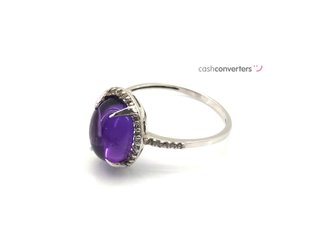 sortija oro 18k con piedra con diamante