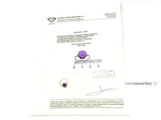 sortija oro 18k con piedra con diamante